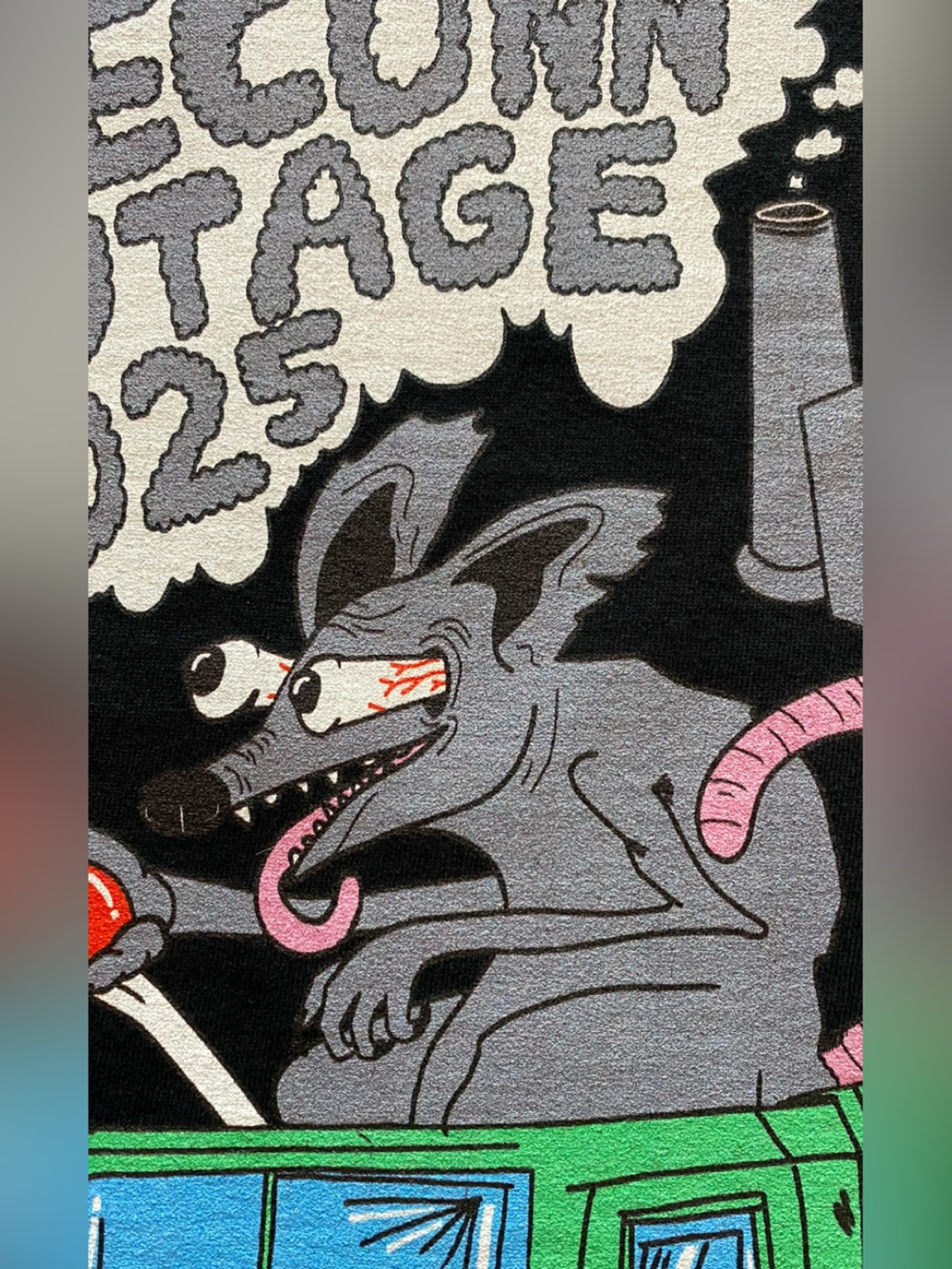 Black Graphic Long Sleeve Tee with Can Illustration - Picture 9 of 12